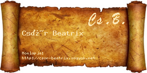 Csór Beatrix névjegykártya