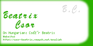 beatrix csor business card